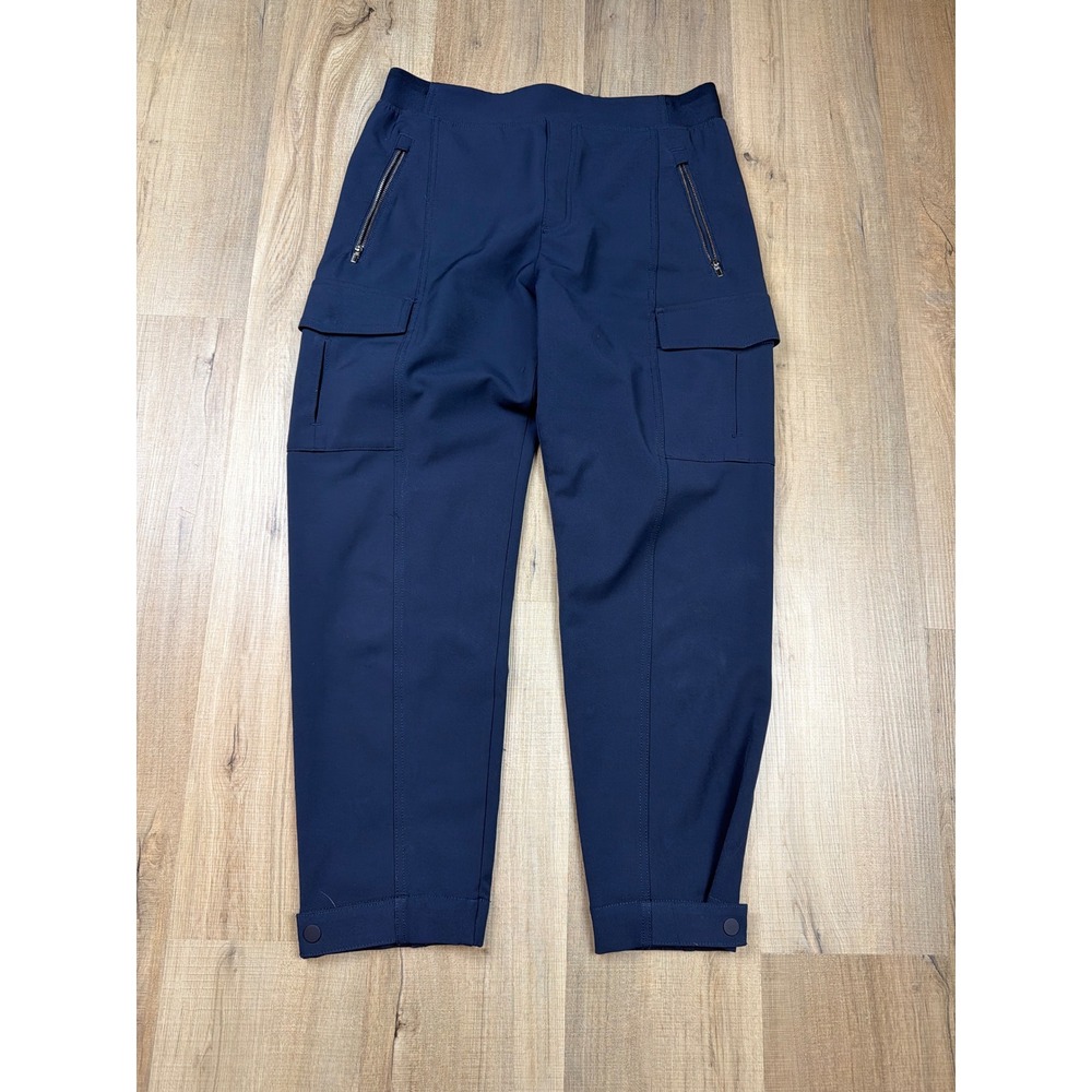 Athleta Endless High Rise Cargo Pants Navy Blue Stretch Travel Utility Women's 8 - Picture 7 of 12